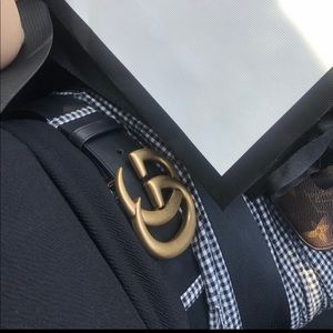 Black Leather Gucci Belt